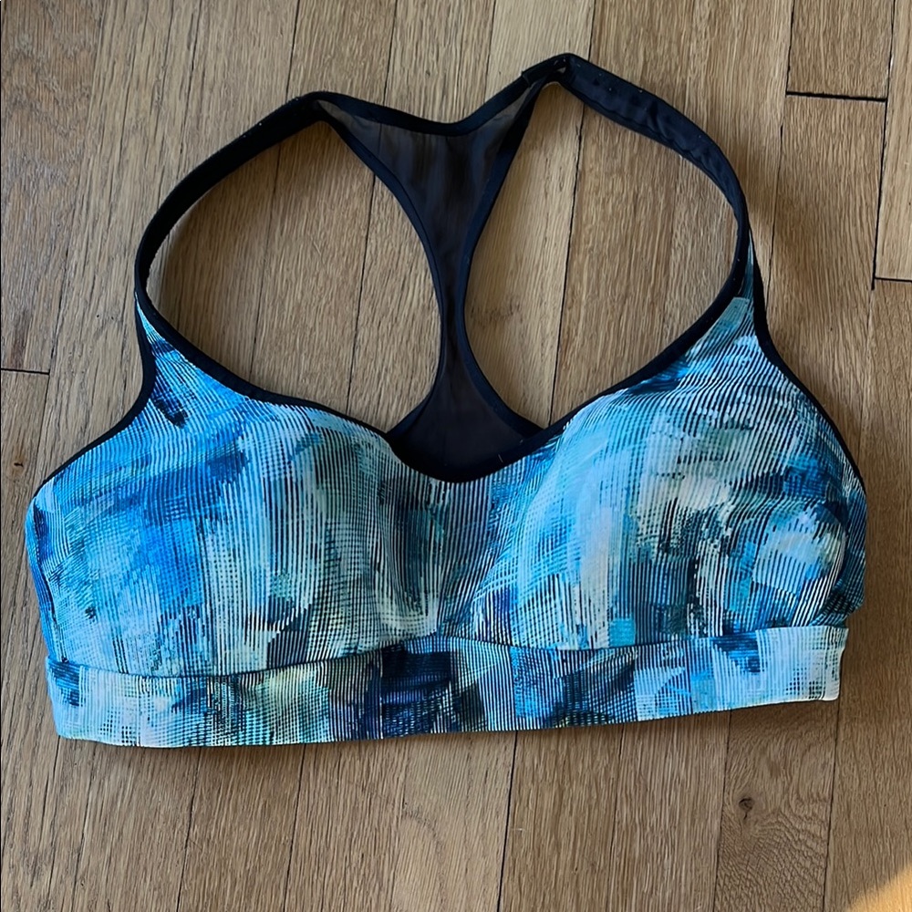 Lululemon Blue Patterned Sports Bra